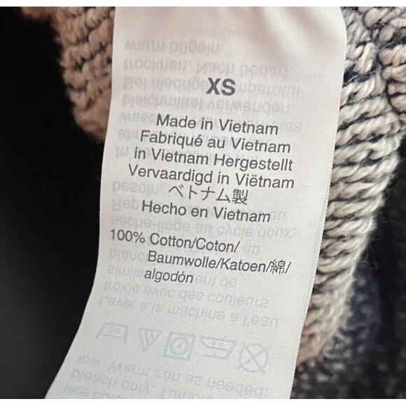 J Crew Point Sur Sweater Womens XS Blue Marled Cotton Mock Neck Oversized Preppy - Picture 10 of 12